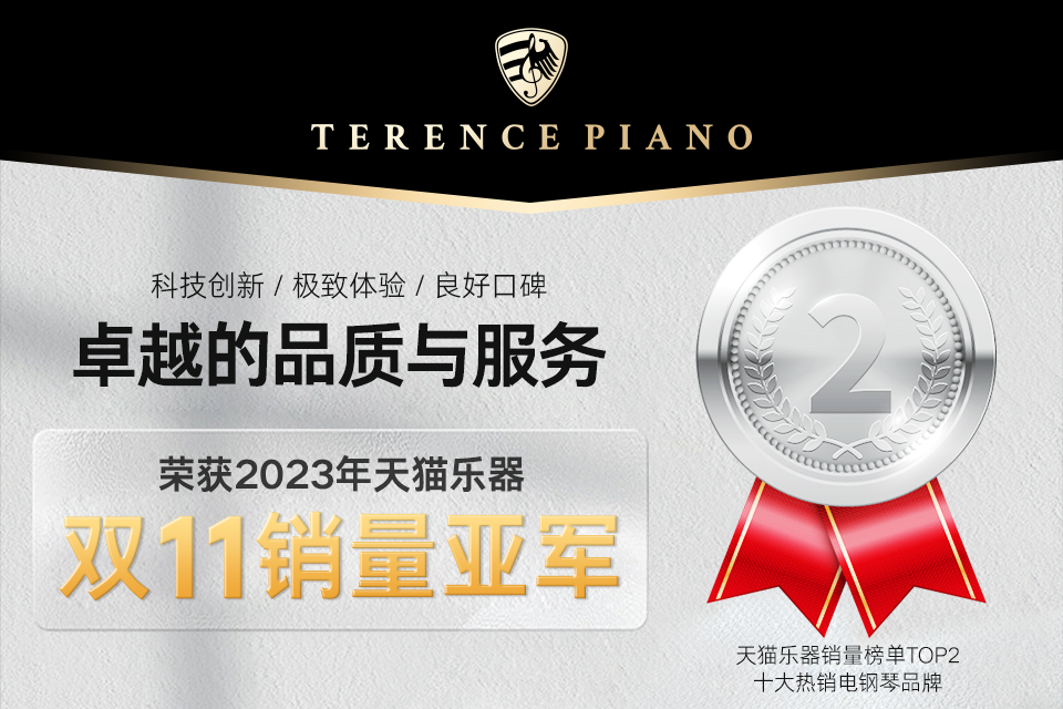 恭喜TERENCE荣获2023年天猫乐器双11销量亚军！